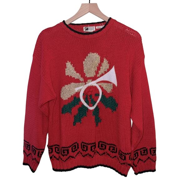 rapport Sweaters - VNTG RAPPORT hand knit christmas sweater M